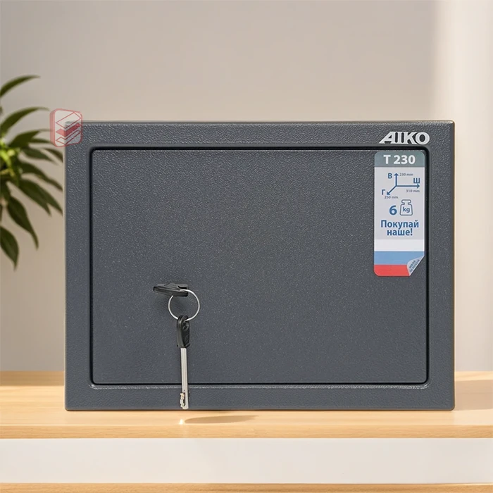 Сейф мебельный небольшой с ключевым замком AIKO T-230 KL фото СтеллажМастер Сейф мебельный небольшой с ключевым замком AIKO T-230 KL фото СтеллажМастер