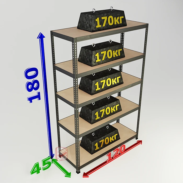 Стеллаж металлический безболтовой SBL 180х120х45 5 полок фото Стеллаж Мастер Стеллаж металлический безболтовой SBL 180х120х45 5 полок фото Стеллаж Мастер